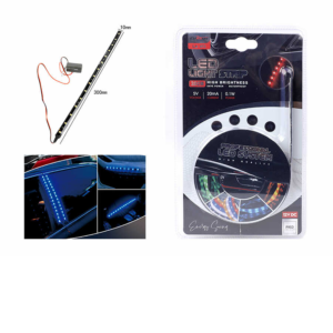 Barra de luz 3528 30CM12V fondo negro luz roja doble burbuja
