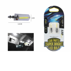 C1513 (Estilo simple) Luz de automóvil con filamento T10, tipo vidrio, luz blanca, 12 V, tarjeta de doble succión