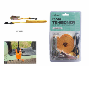 C24080 Tensor de coche de 1 pulgada con trinquete, 5 m x 2,5 cm