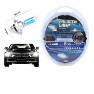 C6143 (estilo simple) Lámpara halógena de caja redonda H7 para faros delanteros de coche, bombilla azul de cuarzo, 12 V, 55 W (tarjeta de papel CARSUN)