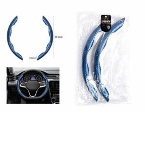 Funda de volante a presión, diseño de fibra de carbono brillante, 2 piezas (Y2-2)