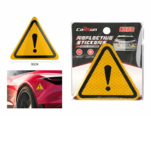LA-960-1 1 unidad/10 x 8,8 cm, pegatina reflectante de advertencia para tapa de maletero con signo de exclamación triangular