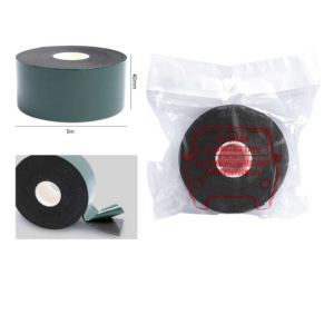 Película verde con pegamento EVA negro de 40 mm x 5 m