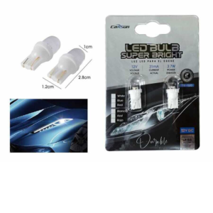 T10-1LED cabeza redonda luz blanca 12V