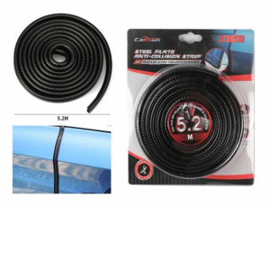 Tira anticolisión de placa de acero C1650 negra de 5,2 m